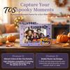 Indoor Festival Decorations Halloween Wooden Photo Frame, Double Layer Wood Tabletop Picture Holder, Holiday Table Creative Display Stand for