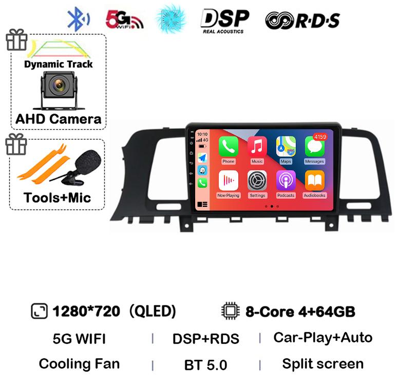 Android 14 CarPlay Auto Car Radio For Nissan Murano Z51 2008-2016 360 Stereo Multimedia Video Player 4G WIFI Navigation GPS BT