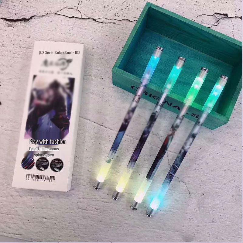 

Luminous Seven-Color Rotating Pen - Creative 12 Constellations Design for Students 0.5mm