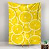 Fresh Lemon Slices Bright Yellow Citrus Fruit Pattern Wall Tapestry Kitchen Decor for Dining Room Living Room
