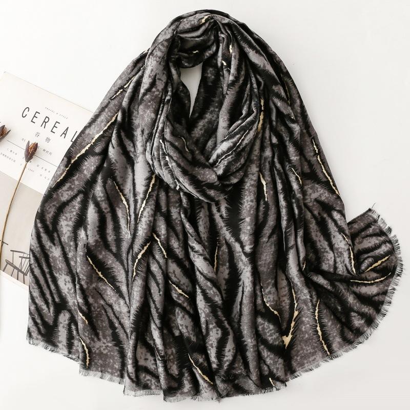 88*180Cm Fashion Women Zebra-Stripe Viscose Shawl Scarf Print Soft Lady High Quality Pashmina Stole Muslim Hijab Wrap