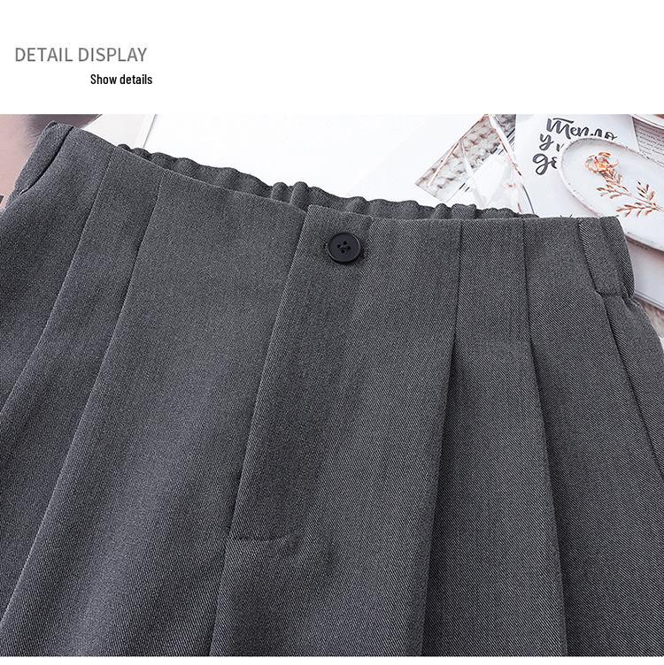 Stylish Women's High-Waisted Stretchy Straight-Leg Pants - Slimming, Loose Fit, Versatile Wide-Leg for Spring/Winter 2026.