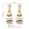 Fun and Quirky Whiskey Bottle Earrings, Happy Crown Shiny Ear Drops for Women