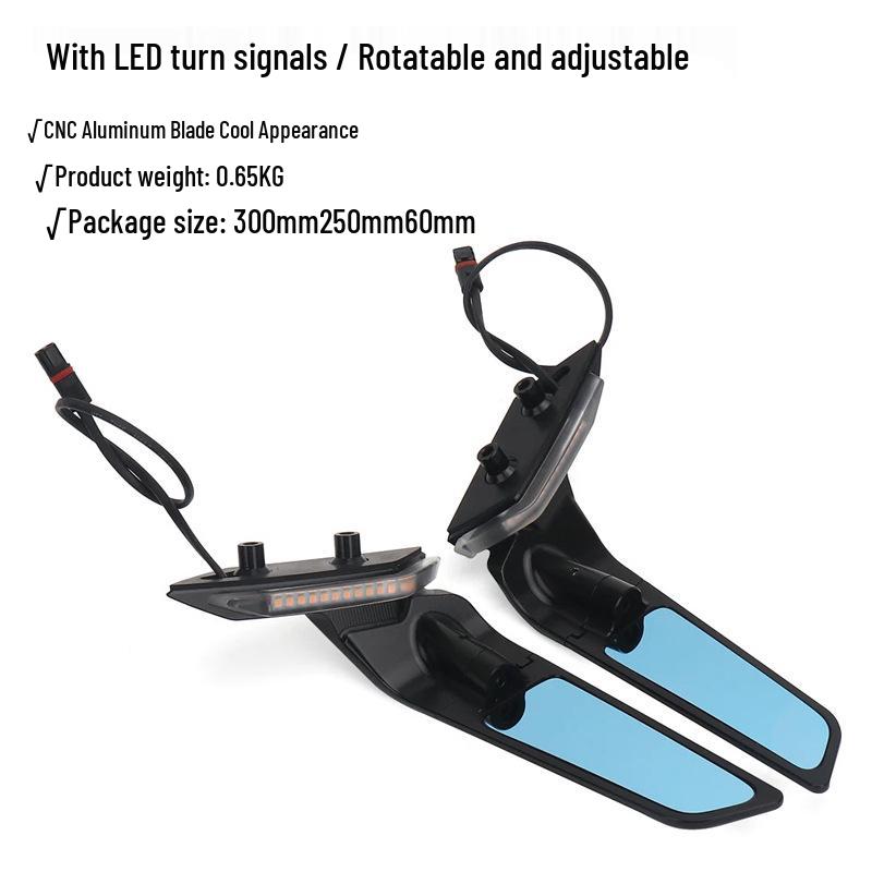 BMW S1000RR 2019-2024 LED Turn Signal Winglet Rearview Mirror