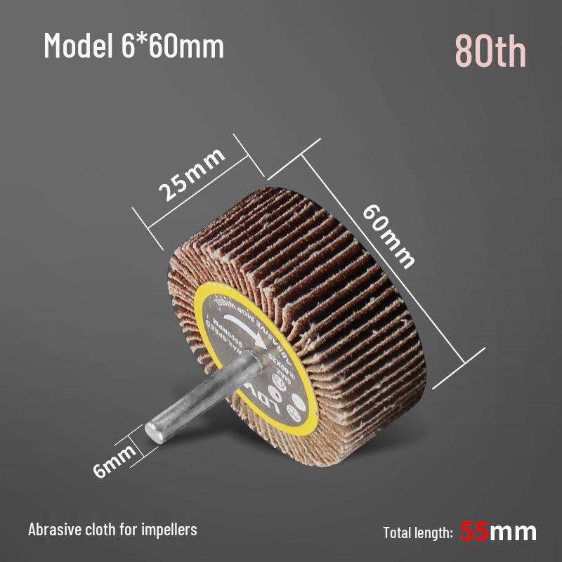 Enhanced 6mm Shank Flap Wheel for Rust Removal - Sandpaper Sand Cloth Grinding and Polishing.