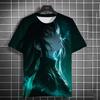 Japanese Graffiti Anime 3D Printed Fashionable Casual Short Sleeved Men's T-shirts - Soft Medium Stretch Polyester Fabric Summer Relaxed Fit Clothing