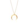 Personality Design Classic Gold Color Stainless Steel Moon Pendant Necklace for Women Charm Enfashon Hip Hop Rock Collar Jewelry