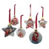 Festival Party Xmas Tree Ornaments Photograph Holder Photo Christmas Ball Picture Frame Pendant