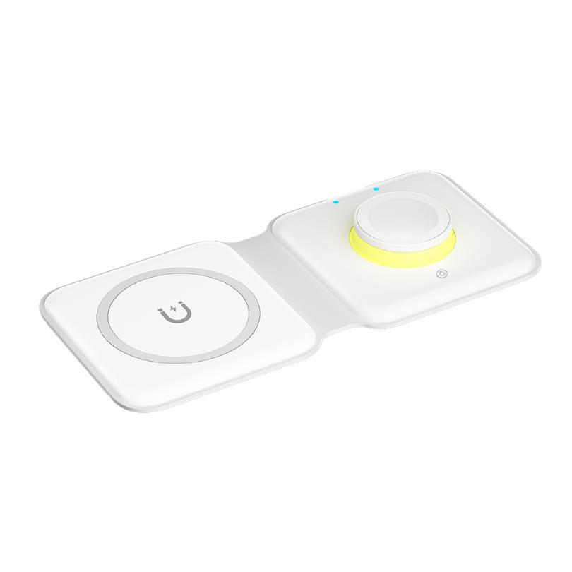 Essager Magnetic 15W Qi Wireless Charger Foldable Charger Stand for IPhone 14 13 12/Airpod /iWatch 7 6 Fast Charging