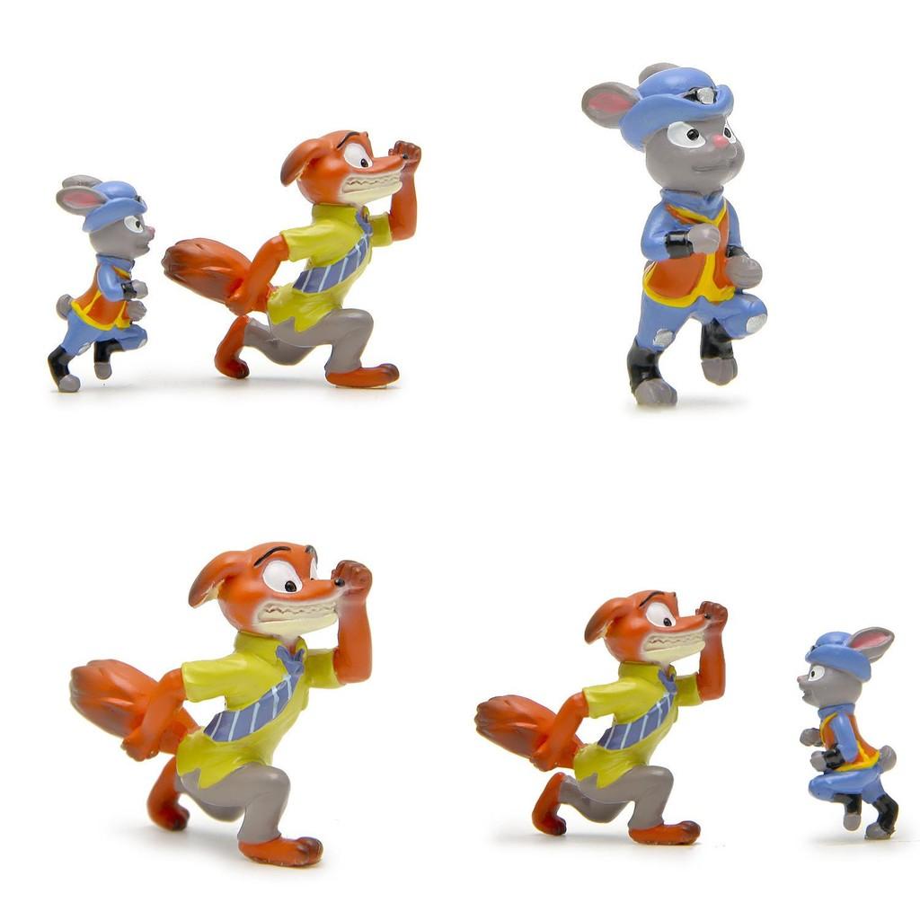 Zootopia Judy And Nick Resin Figurine Set For Gift And Decoration