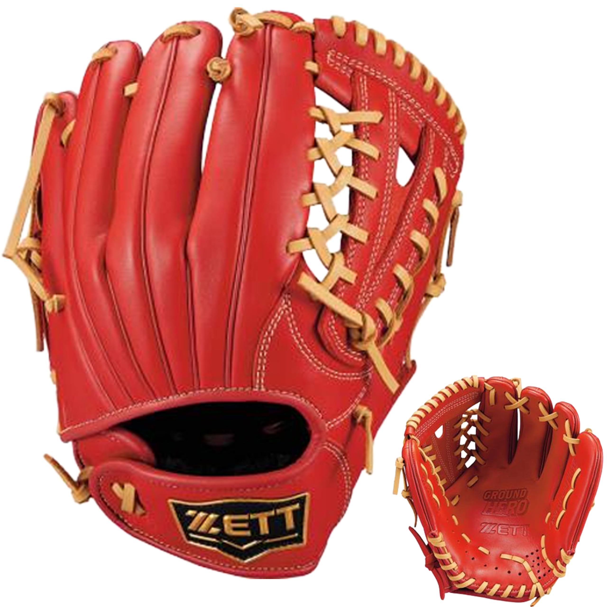 

ZETT Юношеская софтбольная перчатка Grand Hero Коричневая L BJGB76555F (Перчатка) Круговое Красное/П (6432) Размер