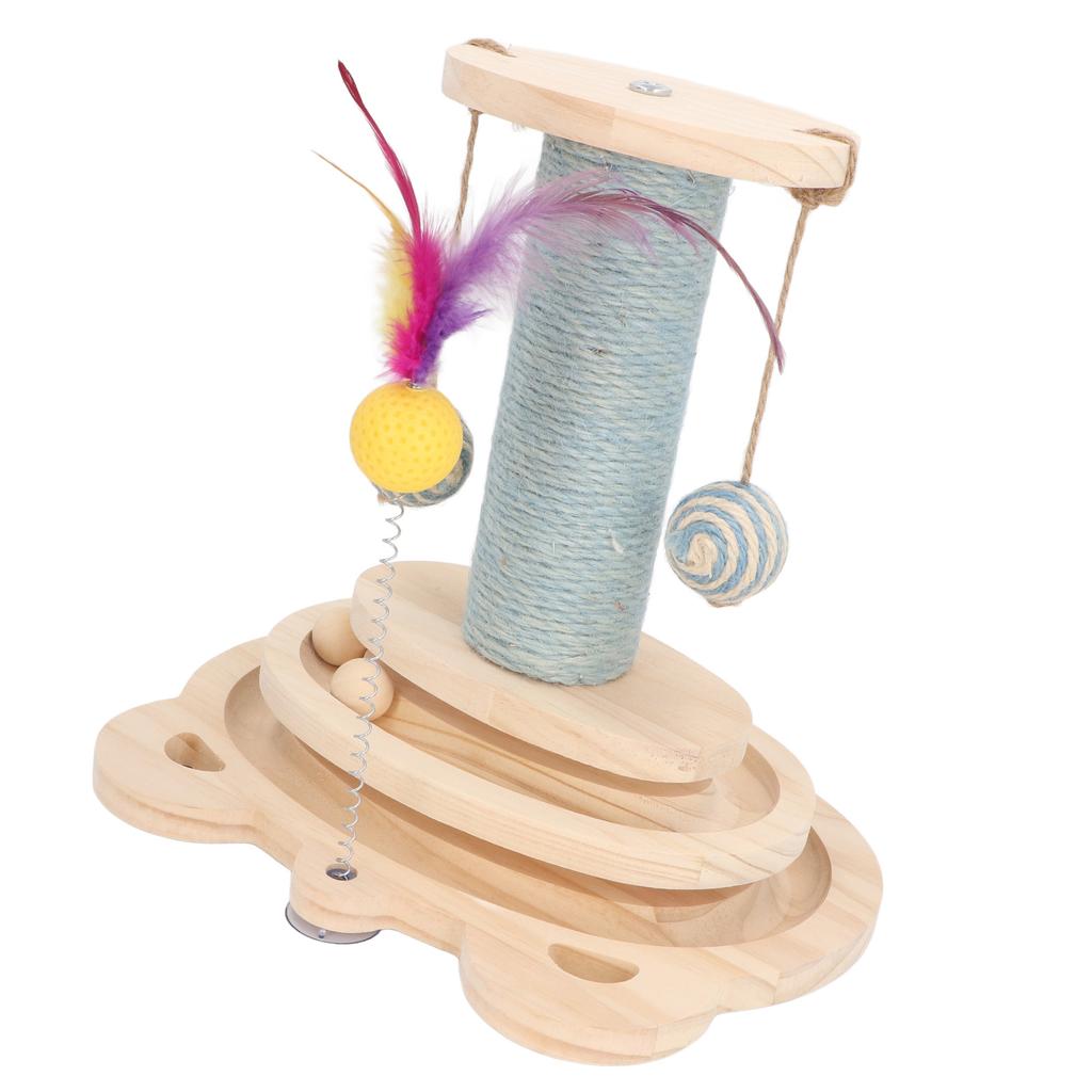 Cat Scratching Post Versatile Sturdy Interactive Cat Training Climbing Tree Scratching Post for Home
