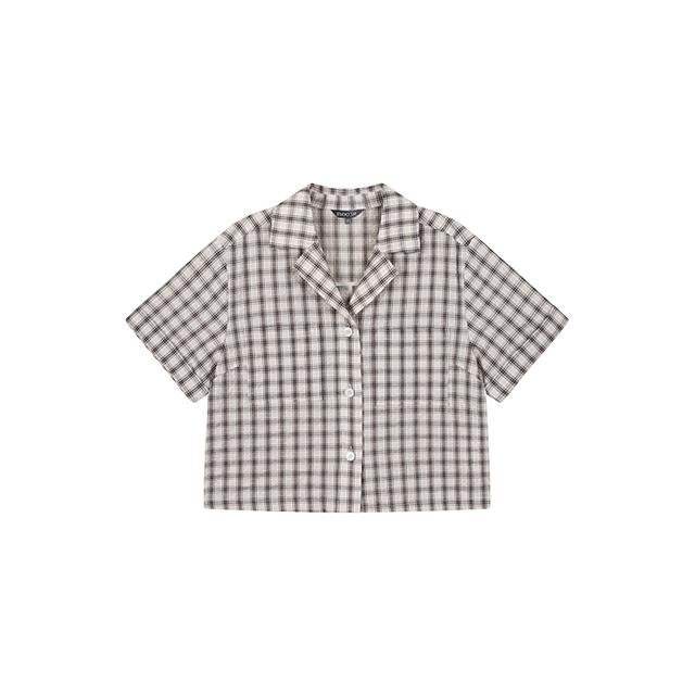 LAP Pocket Collar Crop Shirt Ar2Wb561