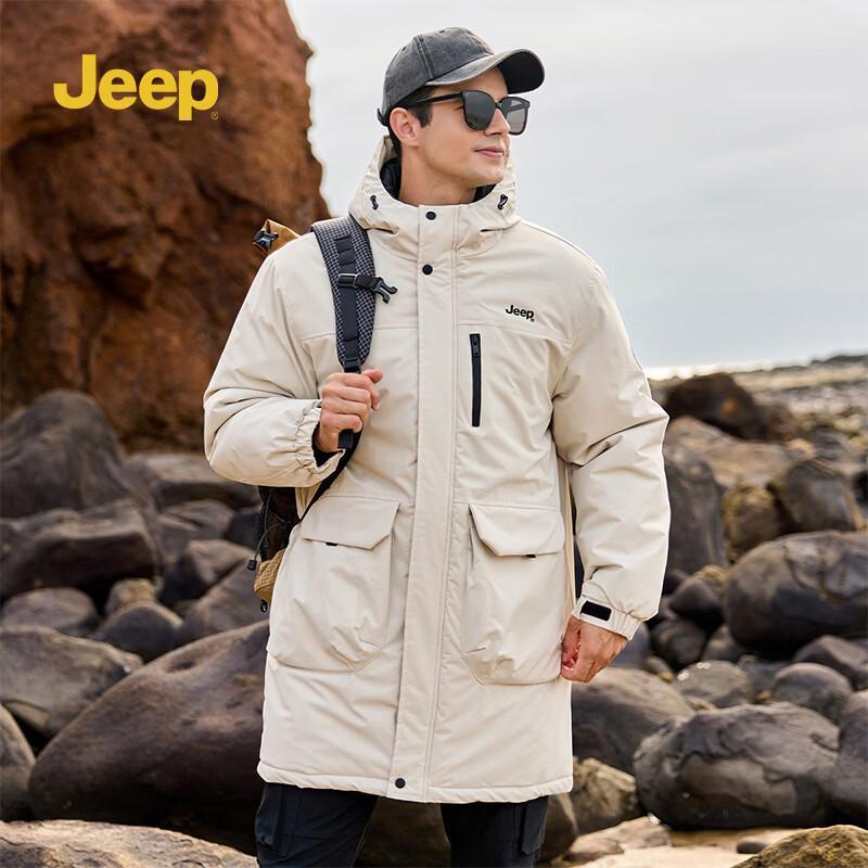 JEEP Unisex Mid-Length Windproof Waterproof Outdoor Jacket L