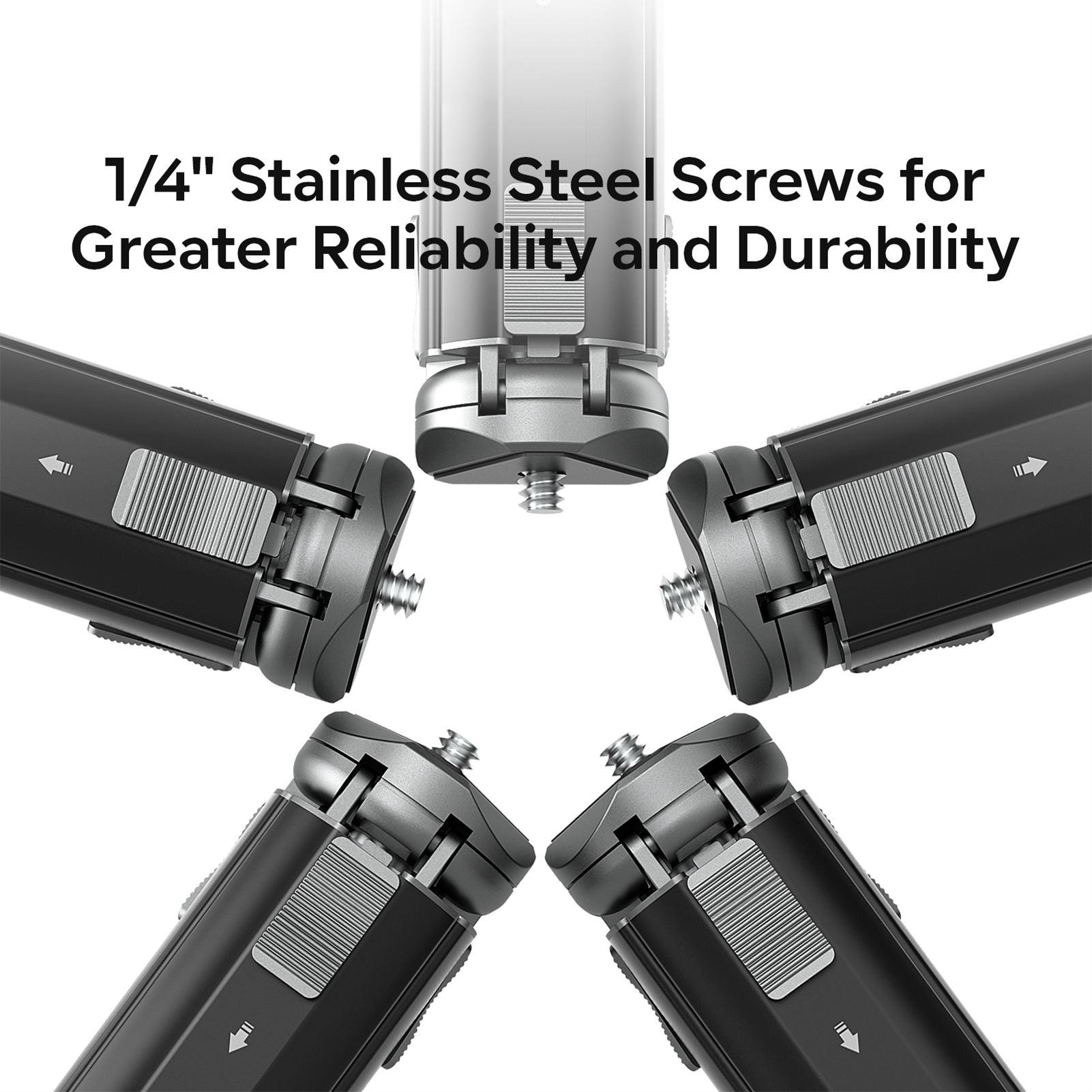 

aMagisn AM11 Desktop Tripod Mini Travel Tripod Stand Metal Phone Tripod with 1 4 Inch Screw 2 Level Adjustable Height чёрный