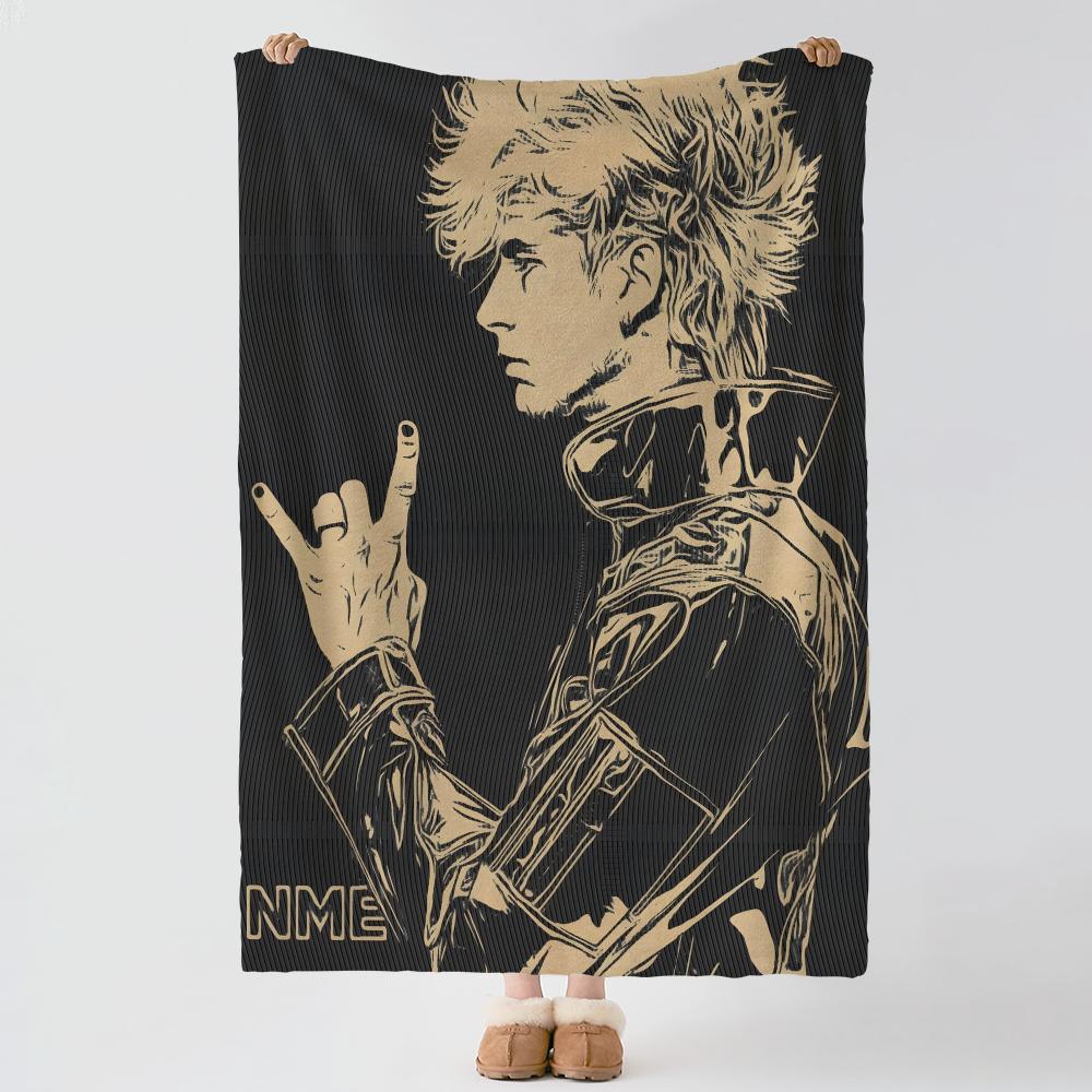 Music M-Machine Gun Kelly-Y Throw Thick Comfort Flannel Quilt, Multi-scene Use Indoor Outdoor Daily Nap