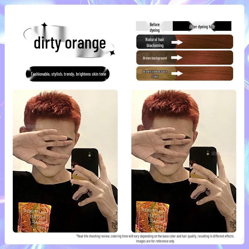 Men's Milk Tea Gray No-Bleach Hair Dye Cream