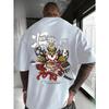 European Size  Cotton Printed Men's Pure Cotton Vintage T-Shirt, Simple Fashion Comfortable Casual Printed T-Shirt