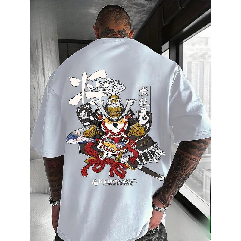 European Size Cotton Printed Men s Pure Cotton Vintage T-Shirt, Simple Fashion Comfortable Casual Printed T-Shirt S белый