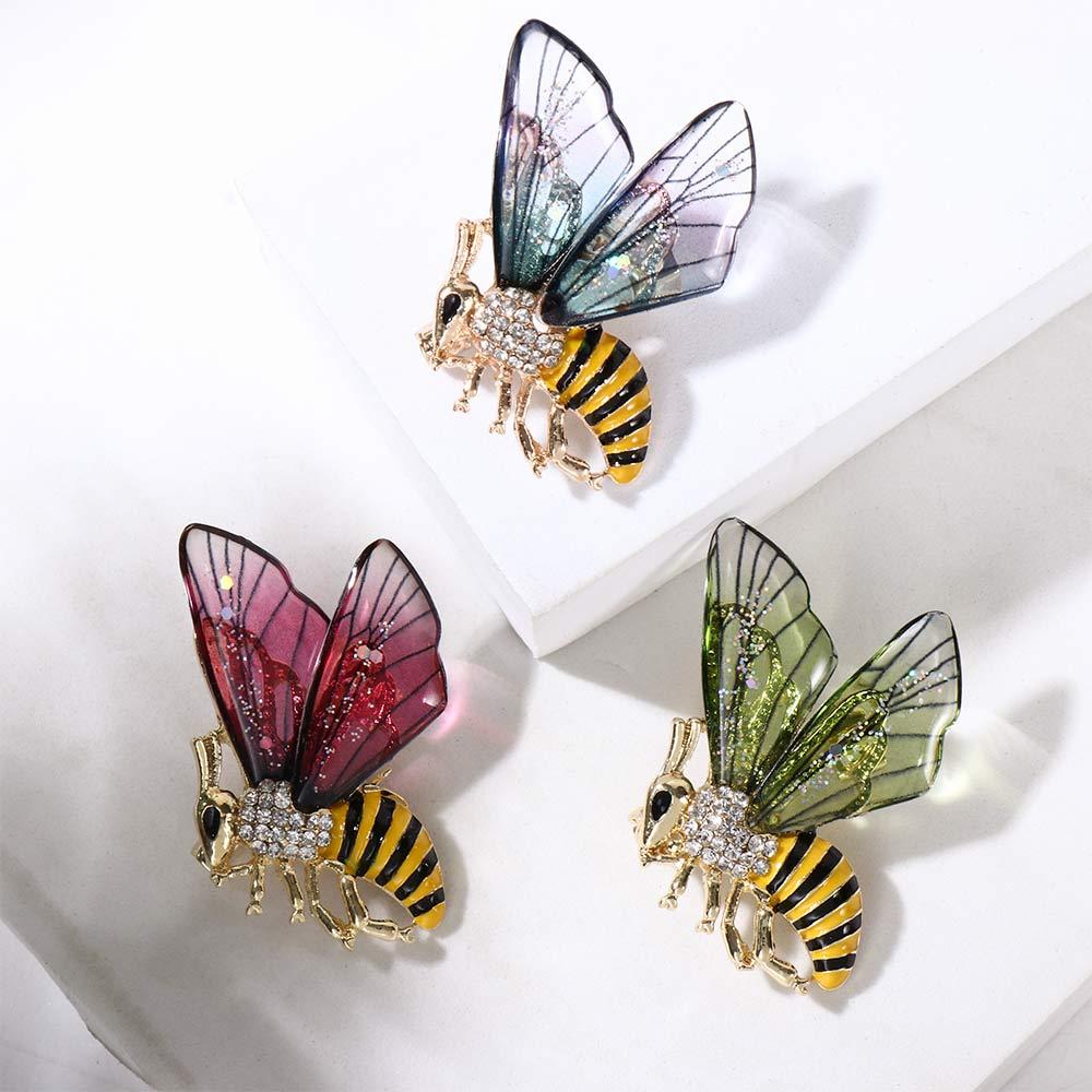 For Women Bee Dragonfly Exquisite Suit Accessories Butterfly Shpae Korean Style Brooch Drip oil Pin