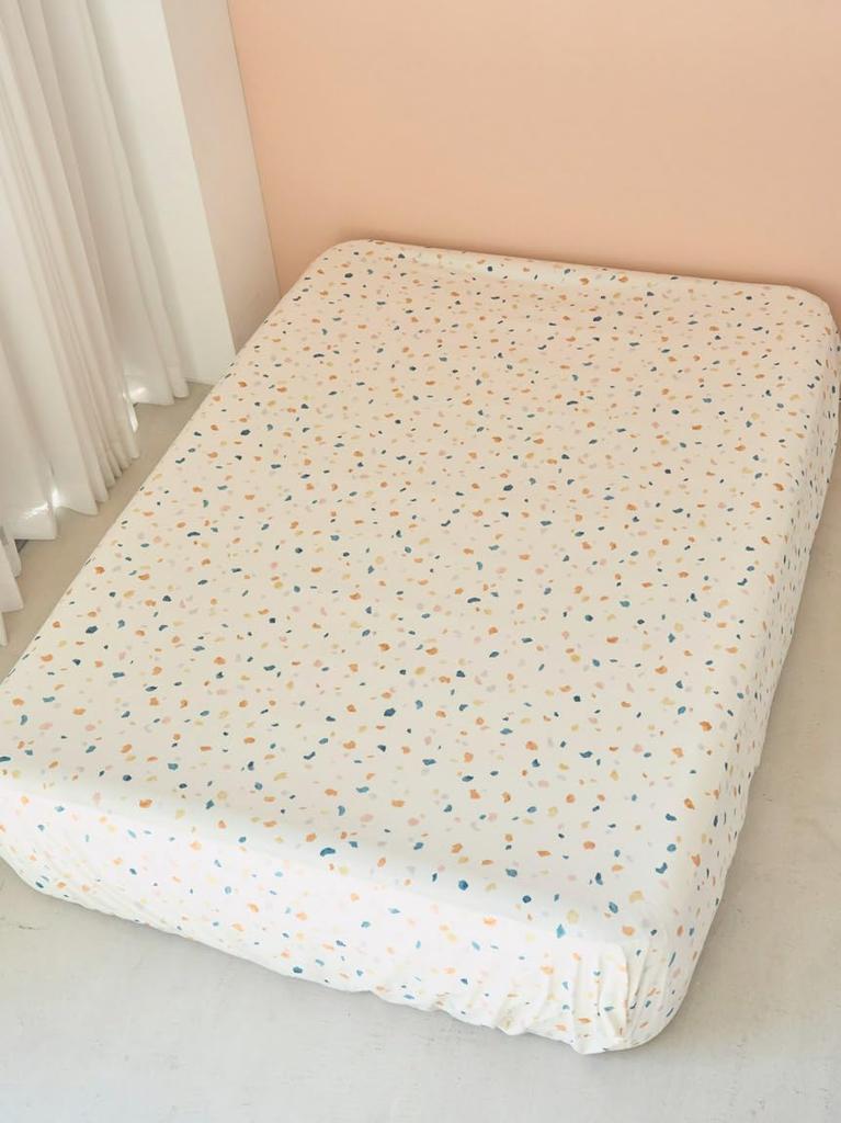 Terrazzo Pattern Antibacterial Box Sheet PSGG252823OWHTSD [sleep] Cool-to-the-Touch (Semi-Double)