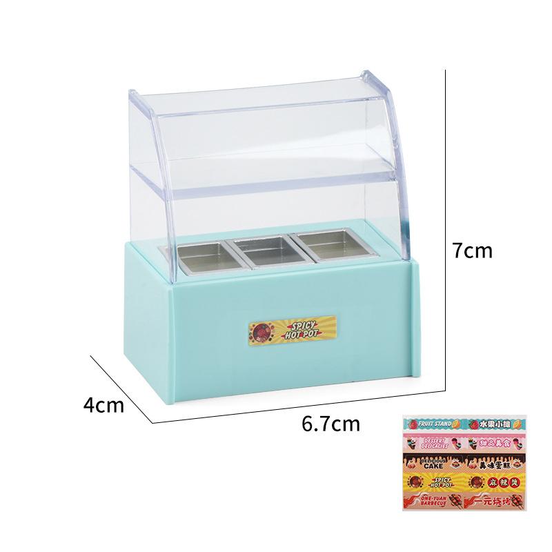 1/12 Dollhouse Mini Supermarket Convenience Store Display Rack Cabinet Model Dollhouse Micro Scene Ornament Kid Pretend Play Toy