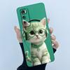 For Vivo V20 SE Case V2022 V2023 Lovely Cartoon Cat Liquid Silicone Soft TPU Shockproof Bumper For Vivo V20SE Phone Cover Funda