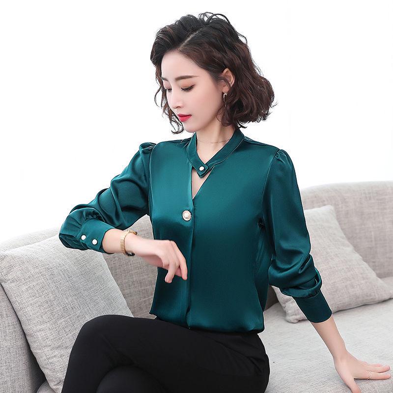 

Korean Style Fleece Lined Puff Sleeve Chiffon Blouse, Women s Loose Fit, Long Sleeve, Autumn/Winter 2025 Collection S