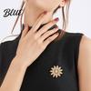 Brooch Pin Alloy Pin Round Sunflower Shape Lapel Badge Versatile