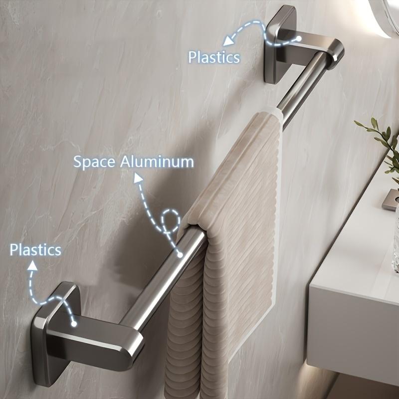 Adhesive Towel Rack, Simple Installation, Super Sticky, Durable Other Materials, Wall Mounted Towel Rack, Space Saving Bathroom Accessory