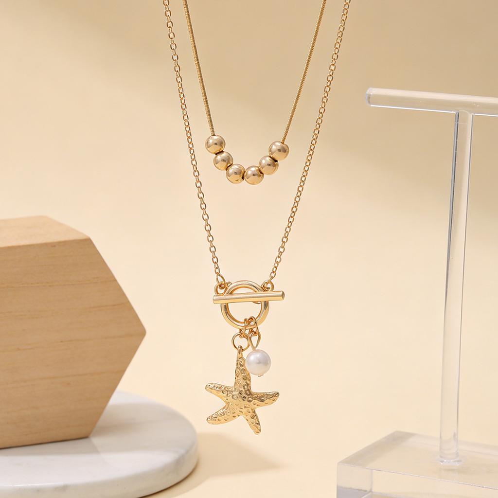 Jewelry Resort Wind Shell Starfish Casual Clavicle Chain OT Buckle Ocean Series Necklace Women
