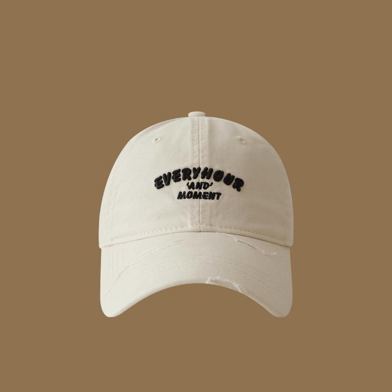 

Wide brim sunshade cap boys washed old worn hat pure cotton soft top baseball cap girls Adjustable