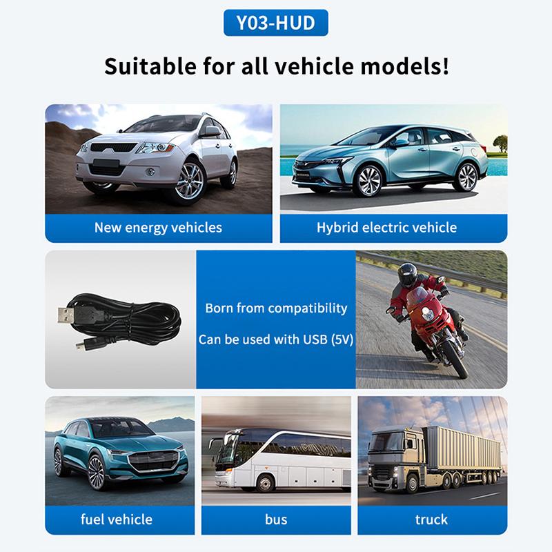 Evrensel Araba Hud Dijital Hız Göstergesi Head Up Display Motor Kamyon Araçlar İçin Hız Ölçer Göstergesi Km/H USB Güç Kaynağı