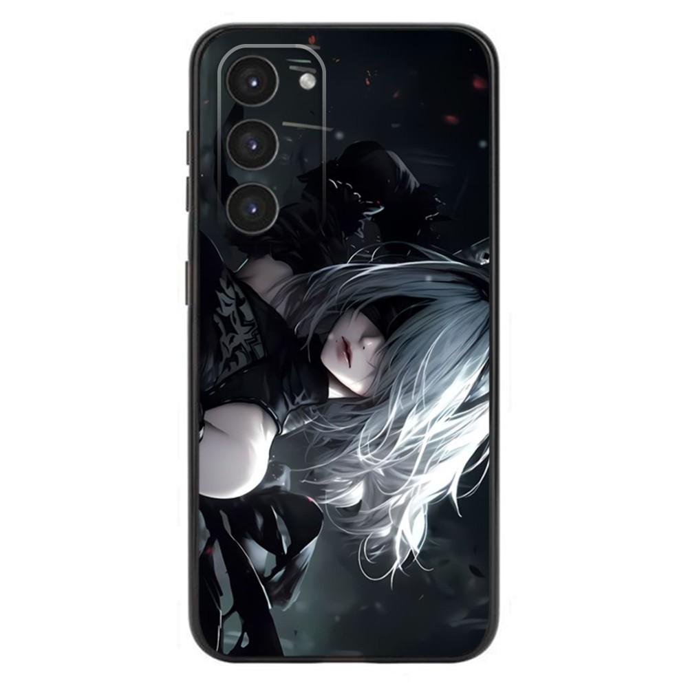 N-NieR A-Automata 2B Phone Case For Samsung Galaxy A20,A21s,A22,A31,A32,A52,A53,A72,73,A80,A91 Soft Liquid Silicone Black Cover