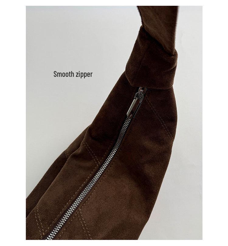 Vintage zamszowa torba Croissant 2025: Stylowa, Wszechstronna Torba na Ramię o Dużej Pojemności