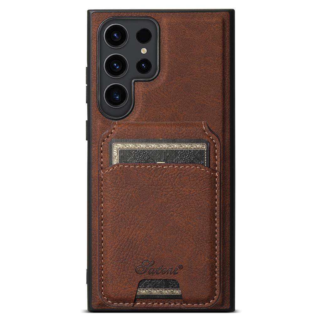 SUTENI H16 For Samsung Galaxy S24 Ultra Kickstand Phone Case Detachable Magnetic Card Holder