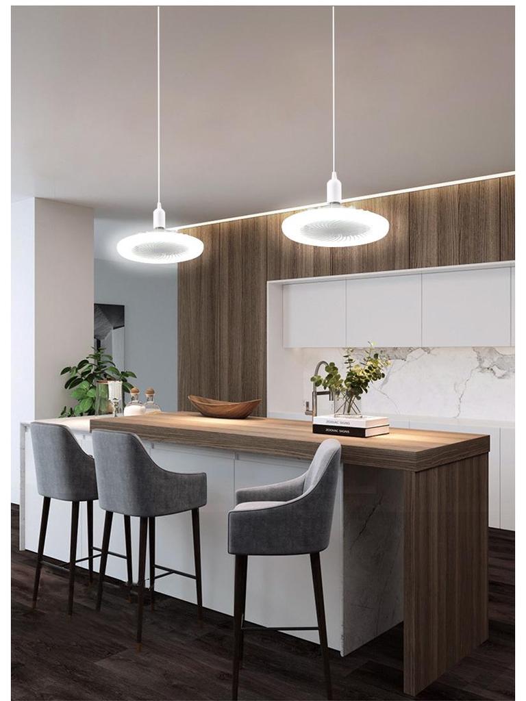 Kompakte LED Deckenventilator-Glühbirne mit E27-Sockel für Schlafzimmer und Restaurant
