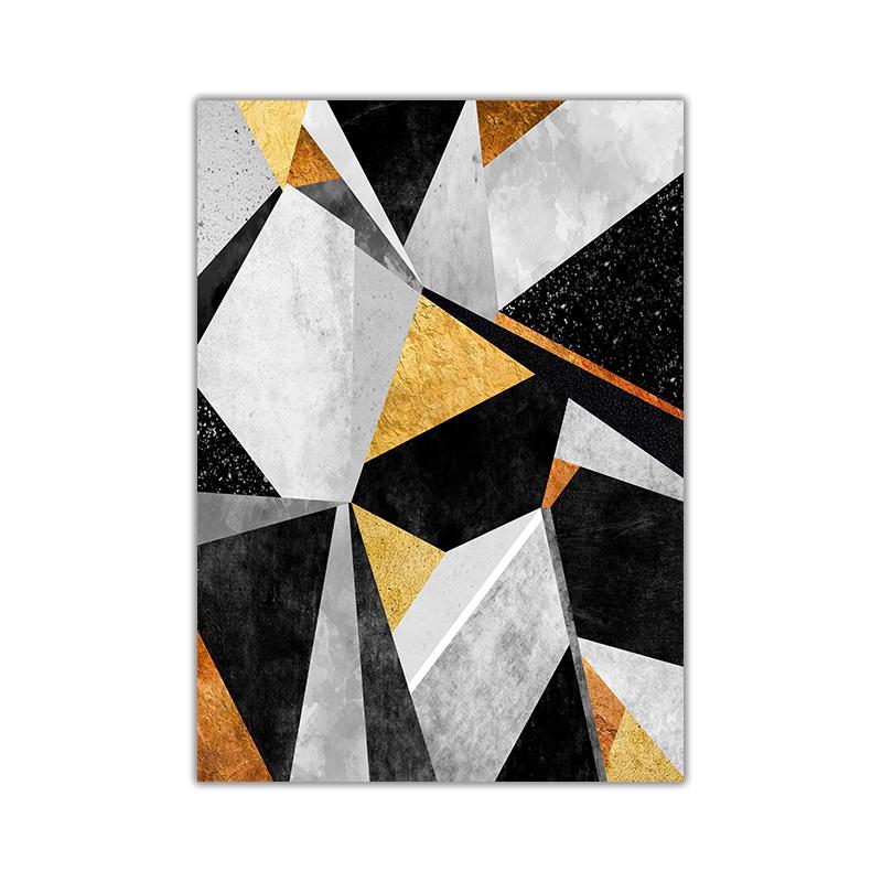 Luxus Geometrische Muster Leinwand Wand Kunstdruck Nordic Poster Abstrakte Malerei Dekorative Bild Moderne Wohnzimmer Dekoration