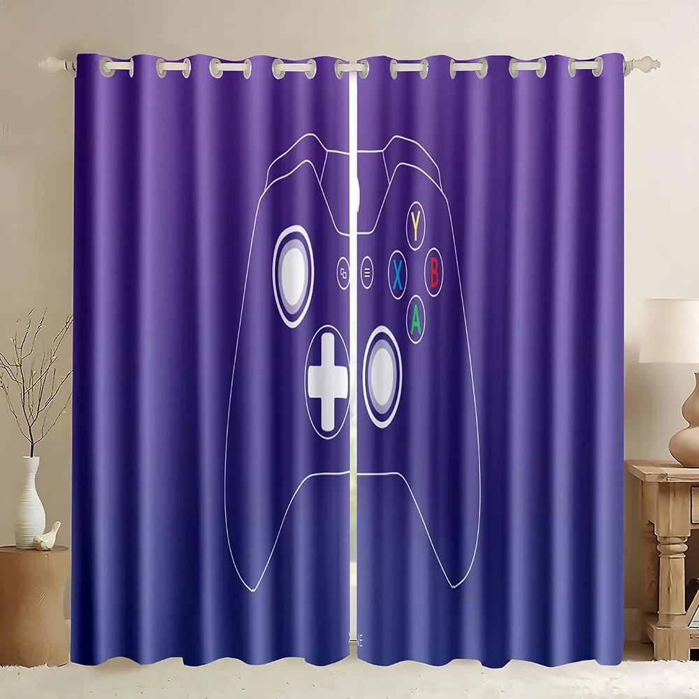 

Gaming Curtain Neon Gamer Teens Boys Video Game Curtains Kids Boys Player Gaming Window Curtain Modern Gamer Blackout Curtains W60H190(CM)-1 Pcs