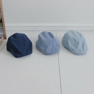 Women's Denim Jacket Hunting Cap Buckle Style Flat Hat