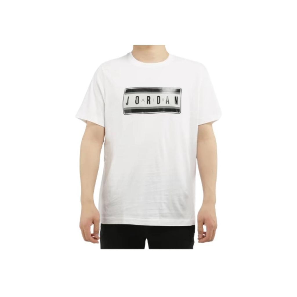 Jordan Sticker Print Short Sleeve T-Shirt Men Tops White CJ6247-100
