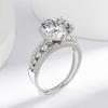 925 Sterling Silver 5 Carat D Color Simulated Moissanite Ring for Women Engagement Proposal Couple Wedding Band Matching Jewelry Gift