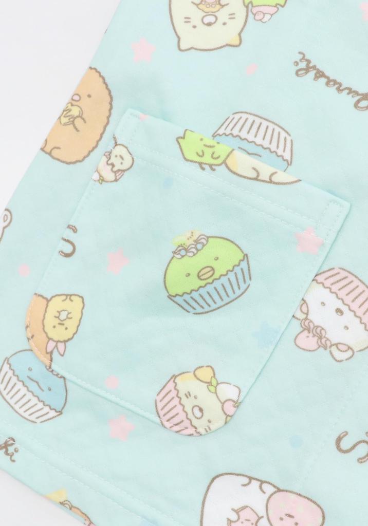 Kaituck Familie Sumikkogurashi Hemd Lange Größen und 150cm Kinder Schlafanzug, Ärmel, Gesteppt, Frühling/Herbst, 130cm, 140cm, (130cm, Grün)