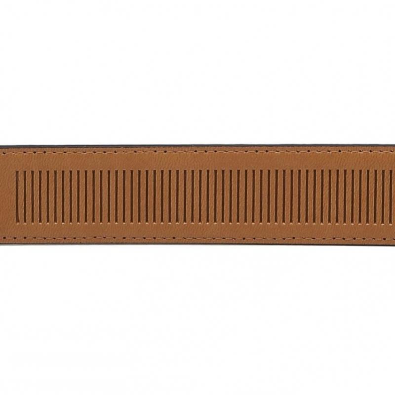 Daks Black Premium European Imported Leather Check Line Automatic Belt