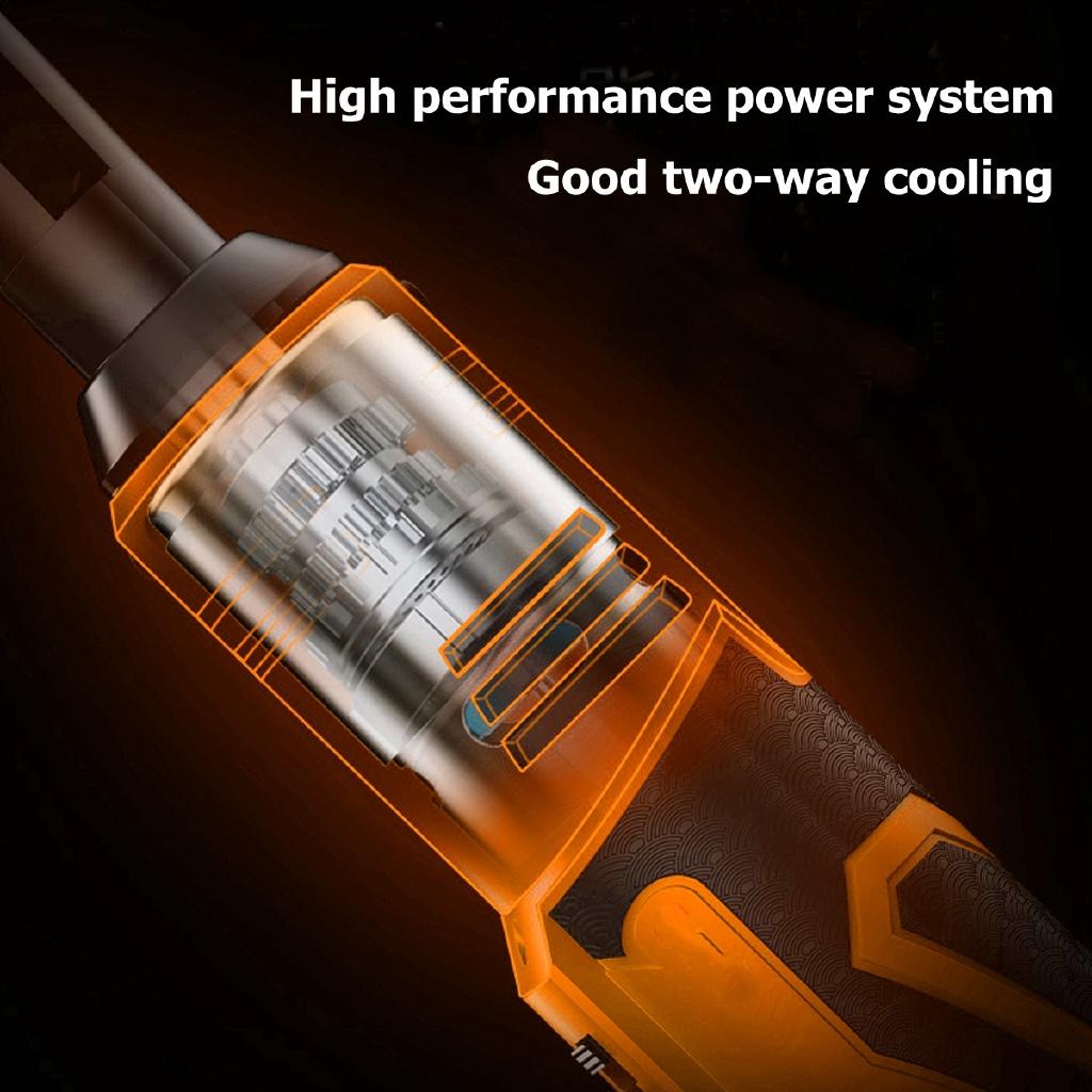 60NM 18V Electric Wrench Kit 3/8 Cordless Ratchet Wrench Rechargeable Scaffolding Torque Ratchet with LED Working Light