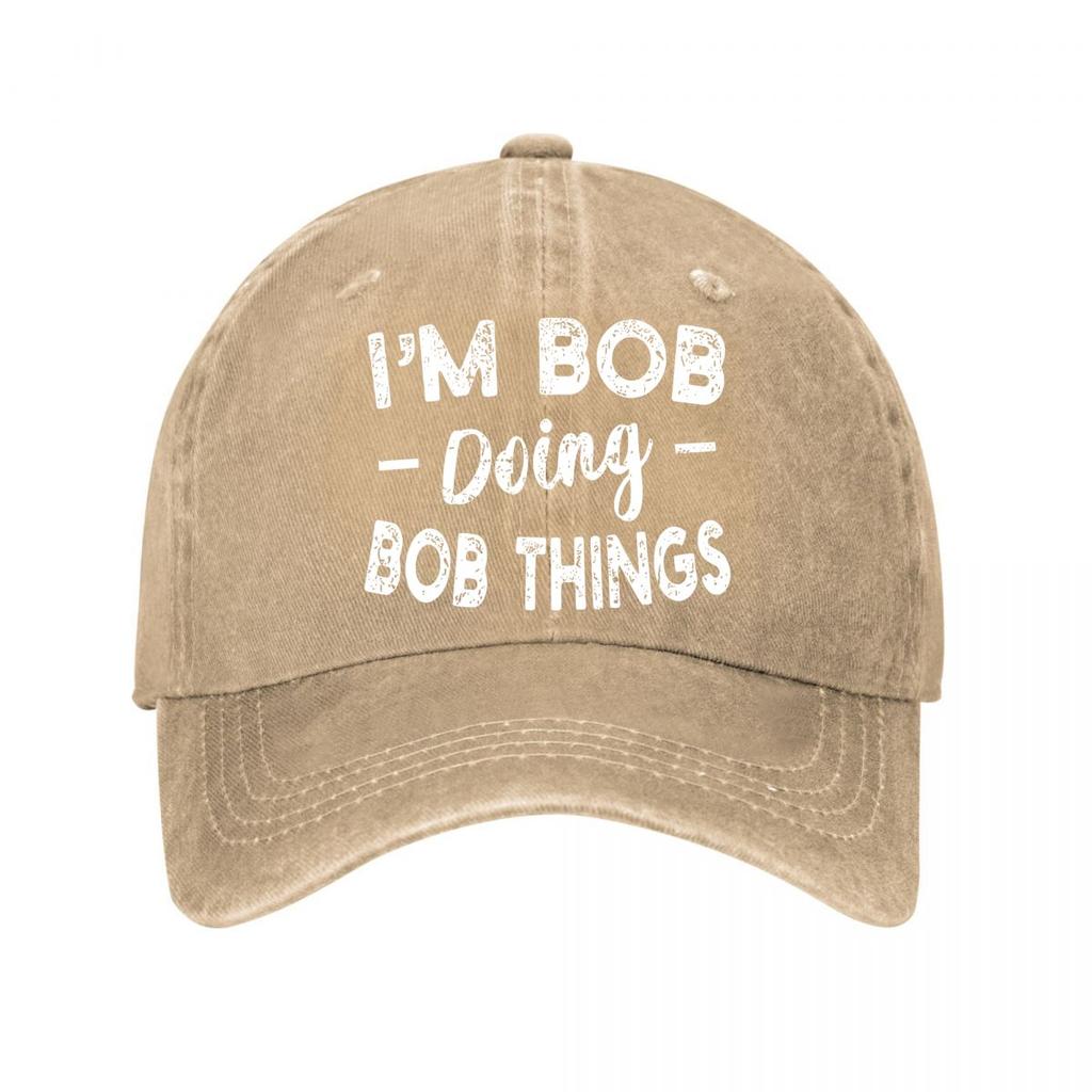 Im Bob Doing Bob Things Vintage Baseball Cap New Vintage Washed Cotton Baseball Cap Parent Kids Sun Hats