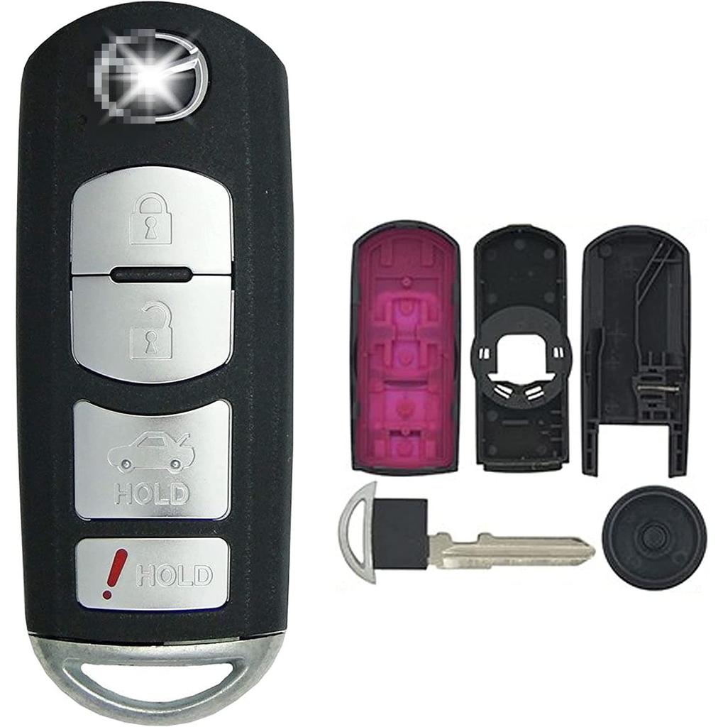Náhradní kryt klíčenky 4 tlačítka pro Mazda 3 6 CX3 CX5 CX7 CX9 (2013-2018)