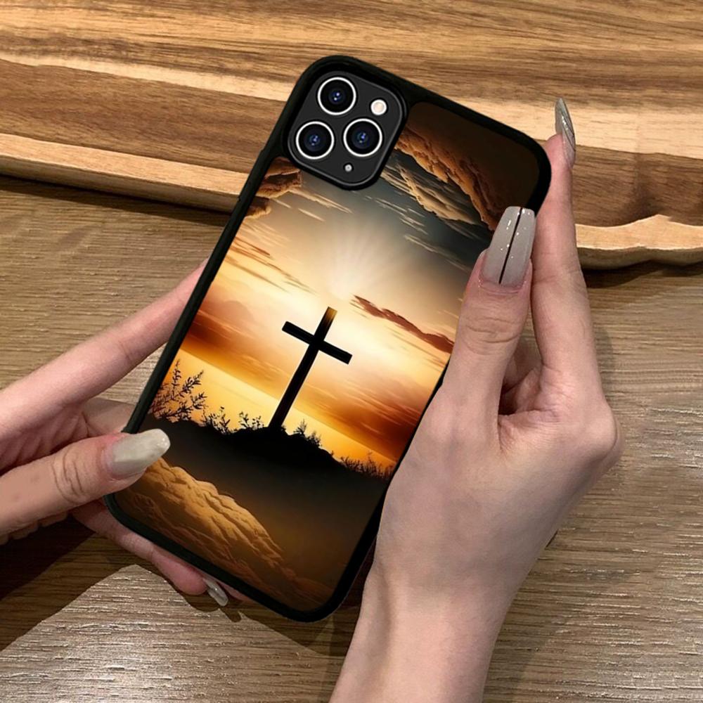 Bible Christian Jesus Cross Phone Case Silicone PC+TPU For For IPhone 11 12 13 14 15 16 Plus Pro Max Cover