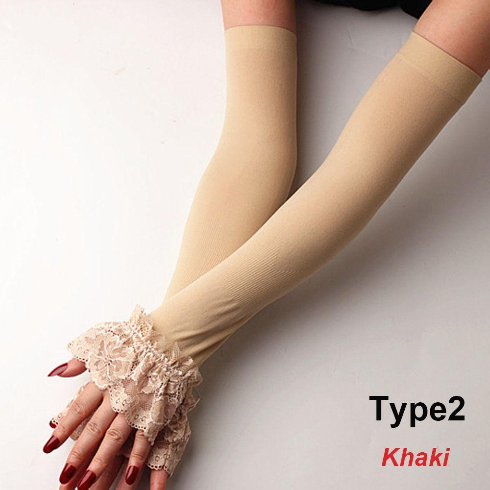 Ochrona przeciwsłoneczna Osłona na ramię z filtrem przeciwsłonecznym Rękawiczki bez palców z koronki Rękawy damskie Rękawy oddychające