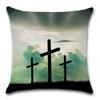 Jesus Christianity Cross Pattern Cushion Cover Cotton Linen Pillow Cover Decorative For Home Sofa Car Party Pillowcase 45X45Cm